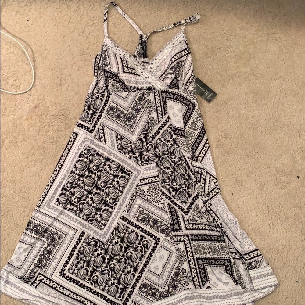 INC black and white dress